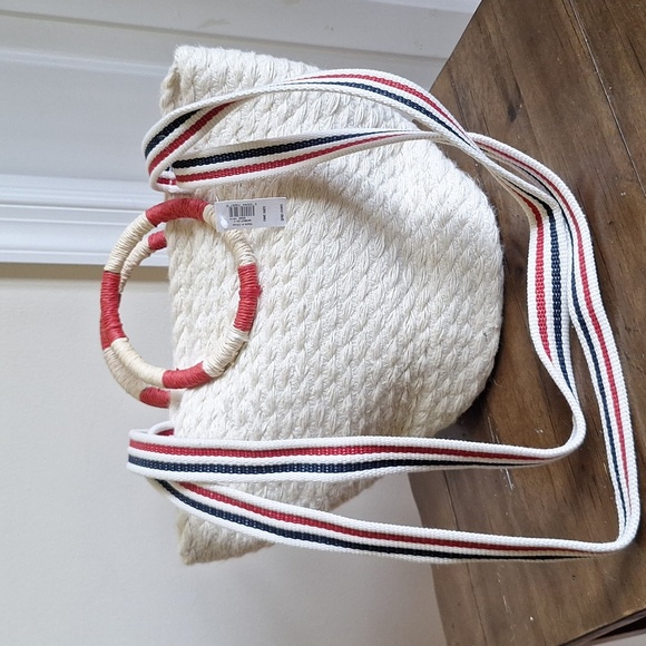 Gap Nautical Woven Jute Tote NWT - Picture 3 of 5